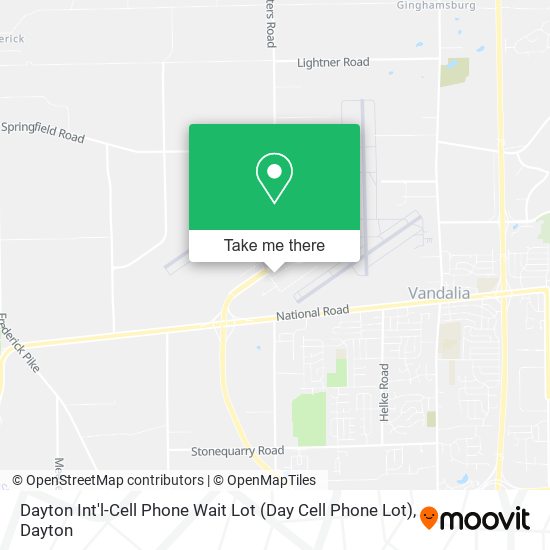 Mapa de Dayton Int'l-Cell Phone Wait Lot (Day Cell Phone Lot)