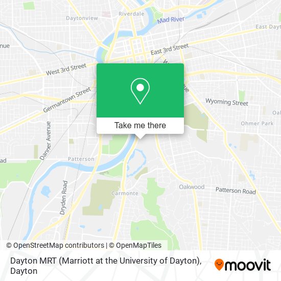 Dayton MRT (Marriott at the University of Dayton) map