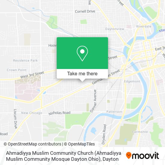 Ahmadiyya Muslim Community Church (Ahmadiyya Muslim Community Mosque Dayton Ohio) map