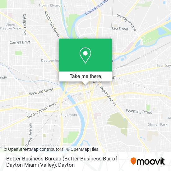 Better Business Bureau (Better Business Bur of Dayton-Miami Valley) map