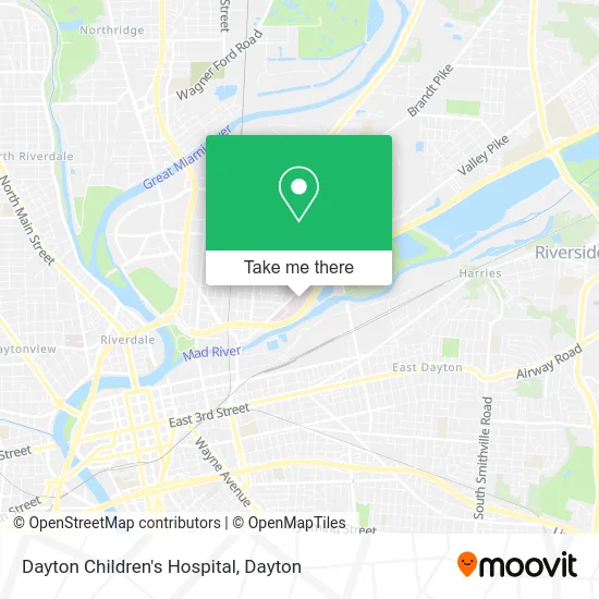 Dayton Children's Hospital map