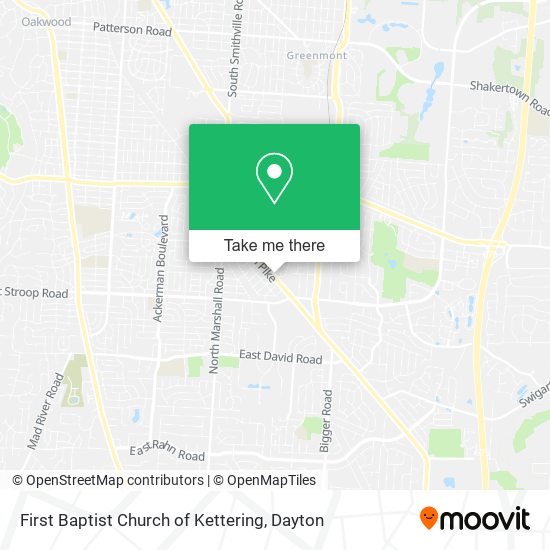 First Baptist Church of Kettering map
