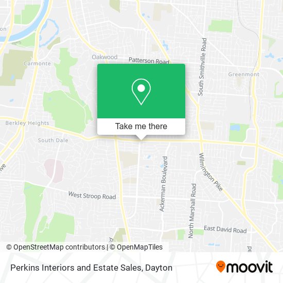 Perkins Interiors and Estate Sales map