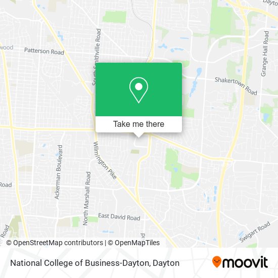National College of Business-Dayton map