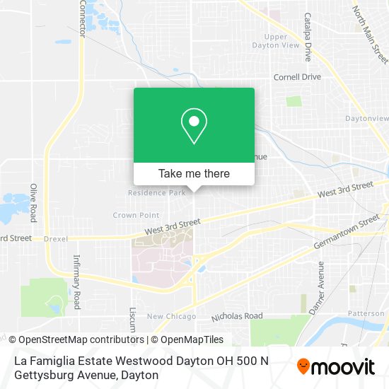 Mapa de La Famiglia Estate Westwood Dayton OH 500 N Gettysburg Avenue