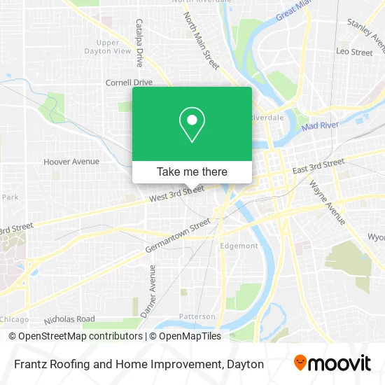Frantz Roofing and Home Improvement map