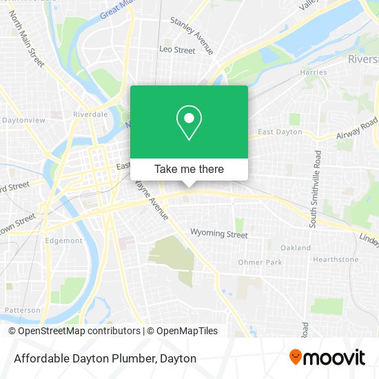 Affordable Dayton Plumber map