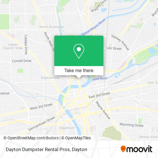Dayton Dumpster Rental Pros map