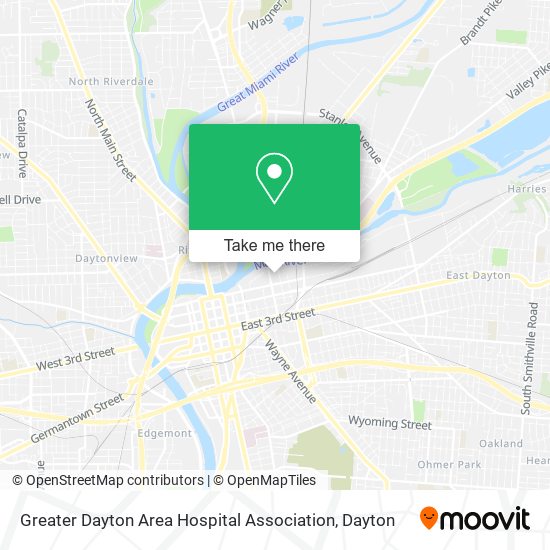 Greater Dayton Area Hospital Association map