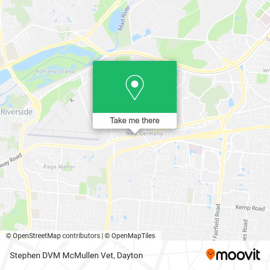 Stephen DVM McMullen Vet map