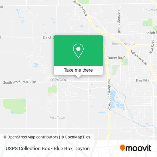 USPS Collection Box - Blue Box map