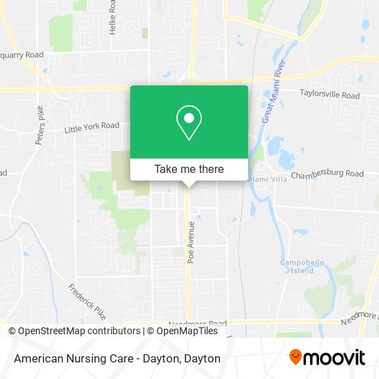 American Nursing Care - Dayton map