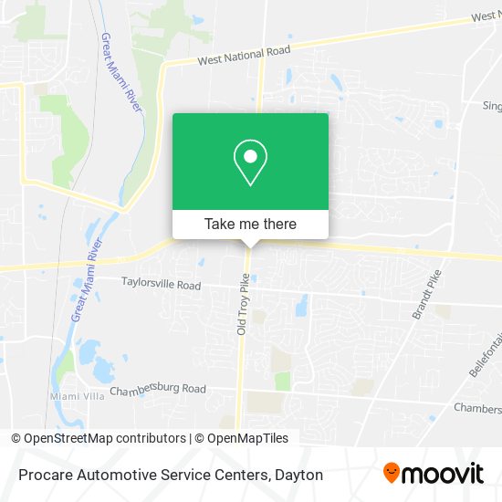 Procare Automotive Service Centers map