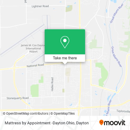 Mattress by Appointment -Dayton Ohio map