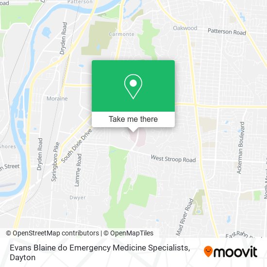 Evans Blaine do Emergency Medicine Specialists map