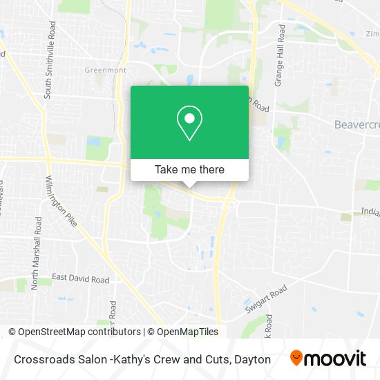 Crossroads Salon -Kathy's Crew and Cuts map