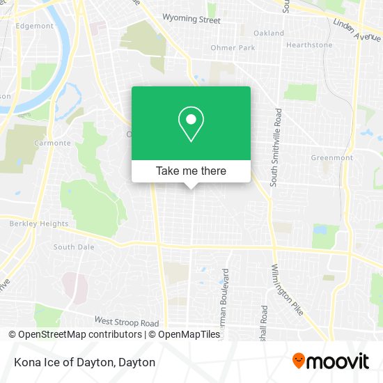 Kona Ice of Dayton map