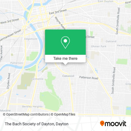 The Bach Society of Dayton map