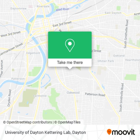 University of Dayton Kettering Lab map