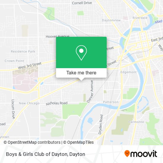 Boys & Girls Club of Dayton map