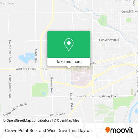 Mapa de Crown Point Beer and Wine Drive Thru