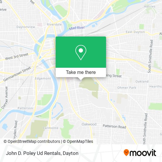 John D. Poley Ud Rentals map