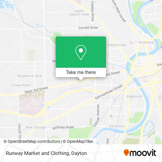 Runway Market and Clothing map