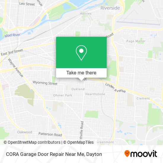 Mapa de CORA Garage Door Repair Near Me