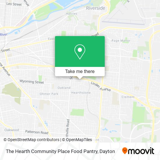 The Hearth Community Place Food Pantry map