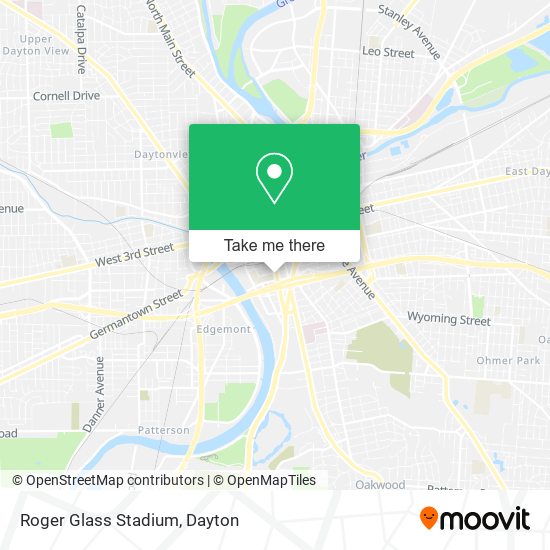 Roger Glass Stadium map