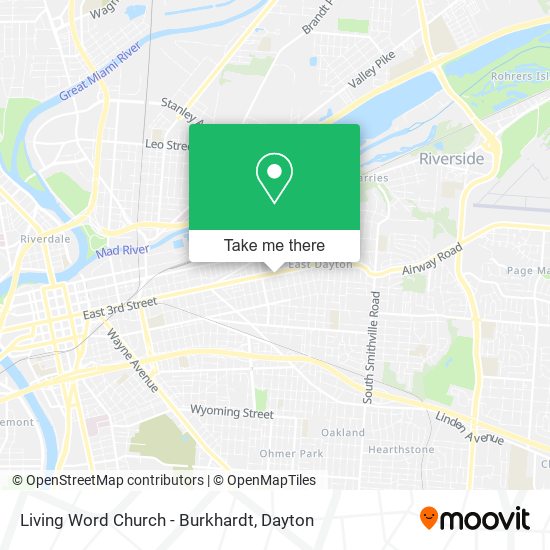 Mapa de Living Word Church - Burkhardt