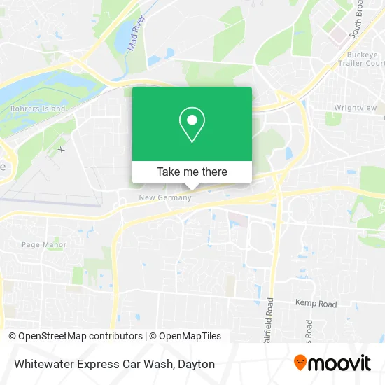 Whitewater Express Car Wash map