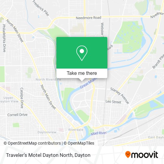 Traveler's Motel Dayton North map