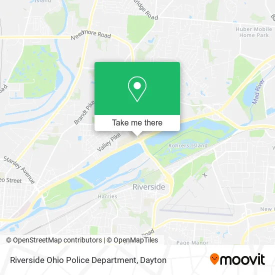 Riverside Ohio Police Department map