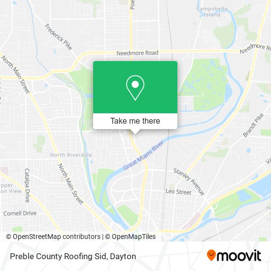 Preble County Roofing Sid map