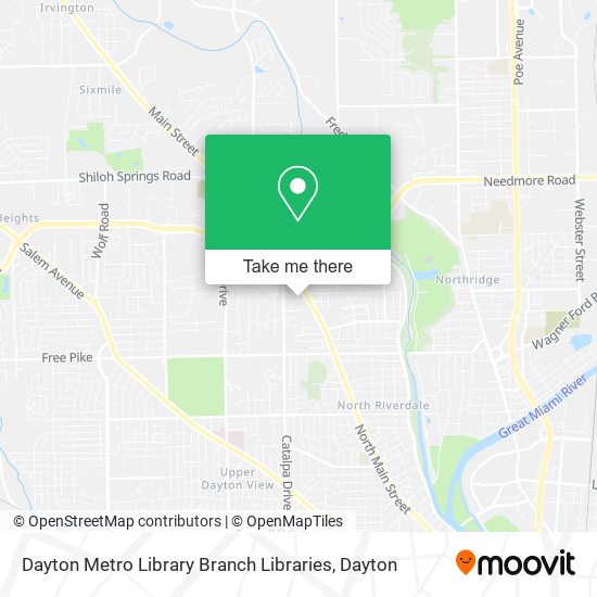 Dayton Metro Library Branch Libraries map