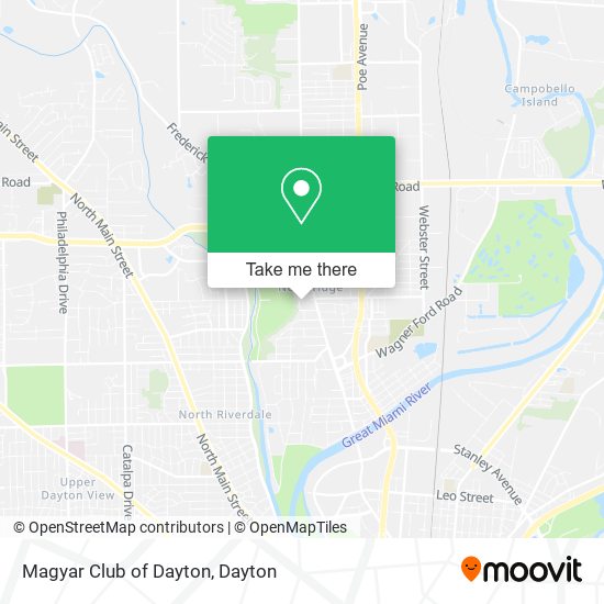 Magyar Club of Dayton map