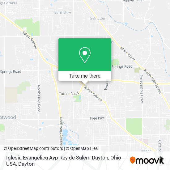 Iglesia Evangelica Ayp Rey de Salem Dayton, Ohio USA map