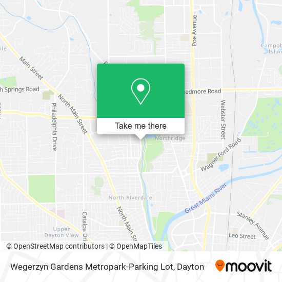 Wegerzyn Gardens Metropark-Parking Lot map
