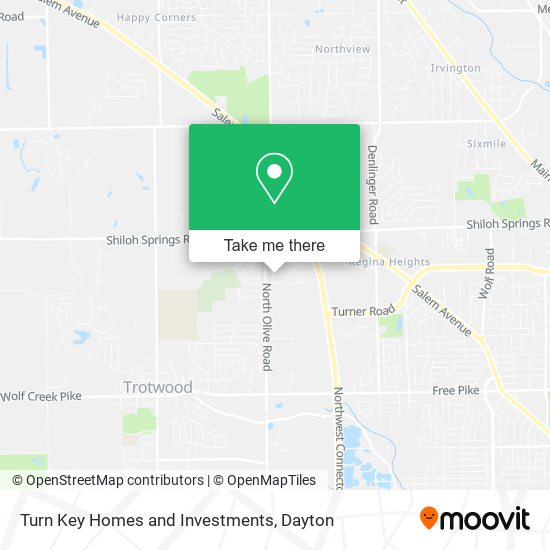 Turn Key Homes and Investments map