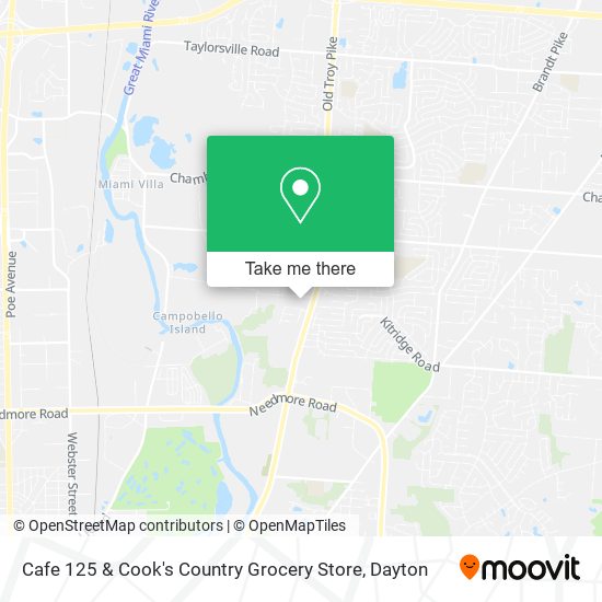Cafe 125 & Cook's Country Grocery Store map