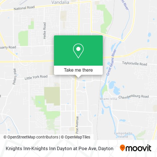 Mapa de Knights Inn-Knights Inn Dayton at Poe Ave