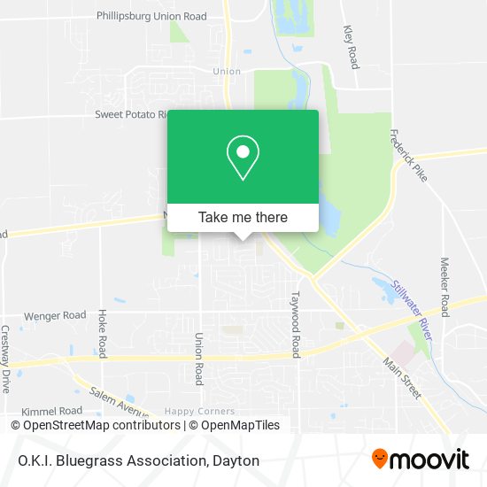 O.K.I. Bluegrass Association map