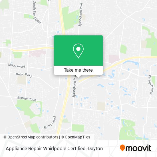 Mapa de Appliance Repair Whirlpoole Certified