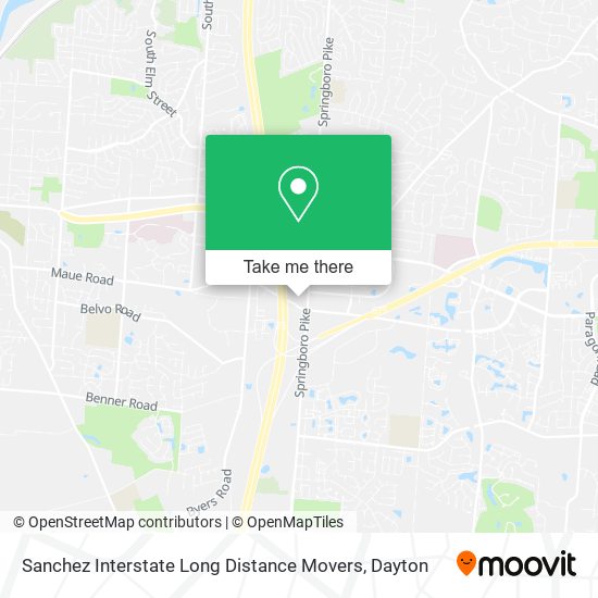 Sanchez Interstate Long Distance Movers map