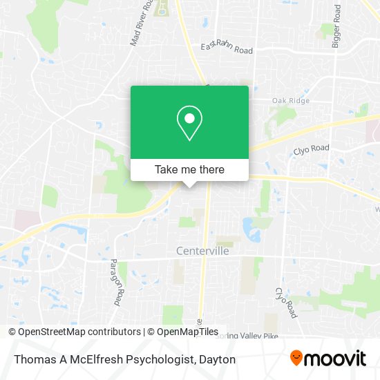 Thomas A McElfresh Psychologist map