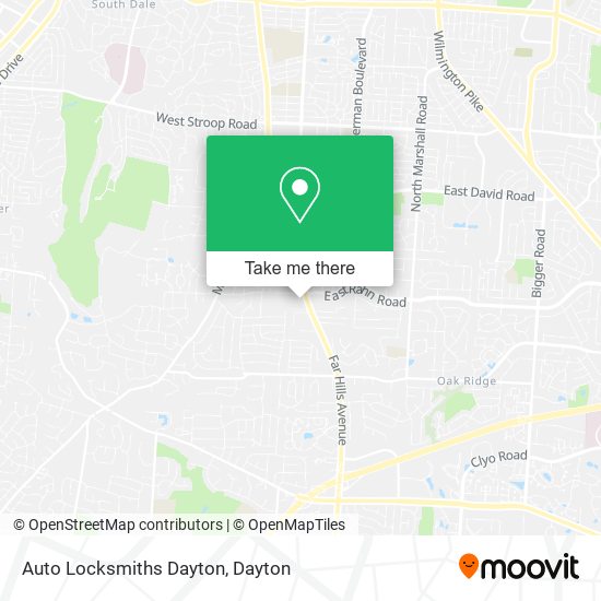 Auto Locksmiths Dayton map