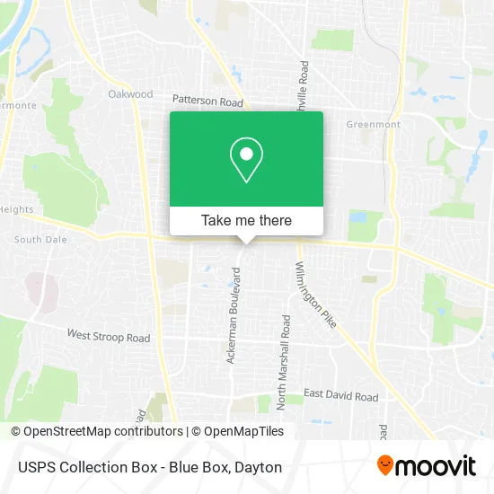 Mapa de USPS Collection Box - Blue Box