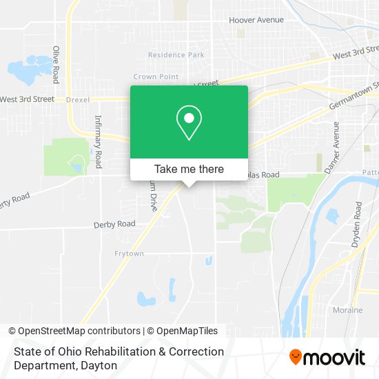 State of Ohio Rehabilitation & Correction Department map