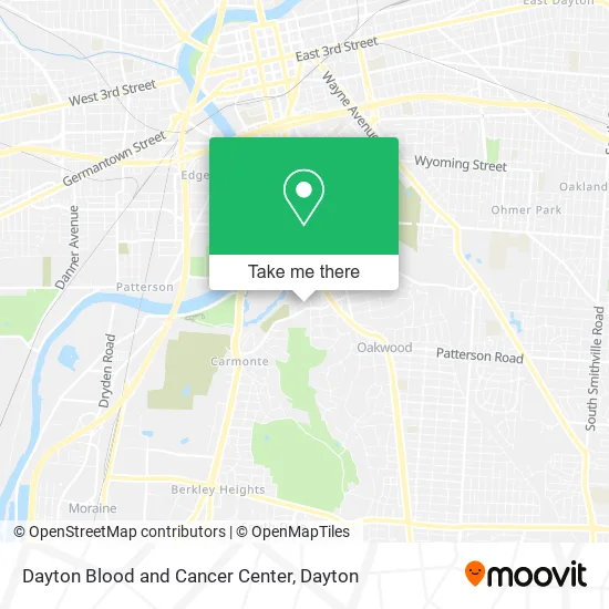 Mapa de Dayton Blood and Cancer Center